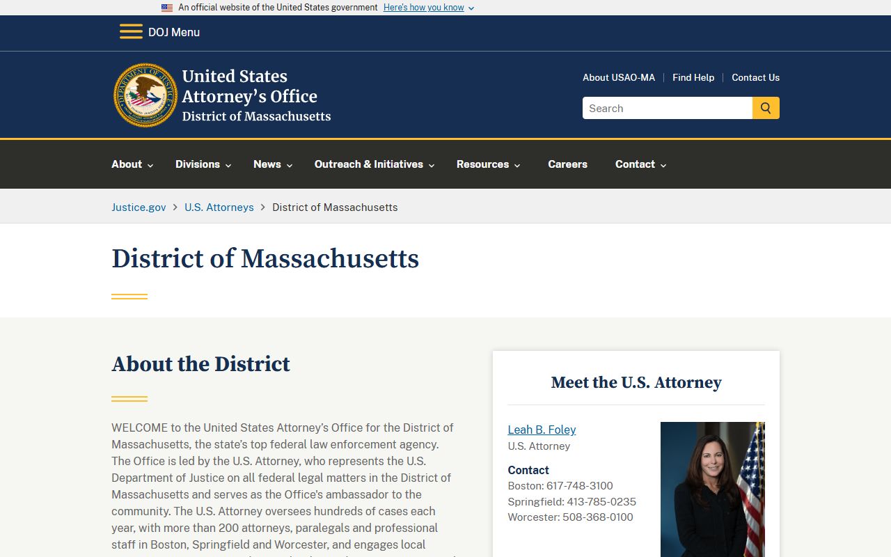 Essex County District Attorney and federal prosecution resources for criminal records