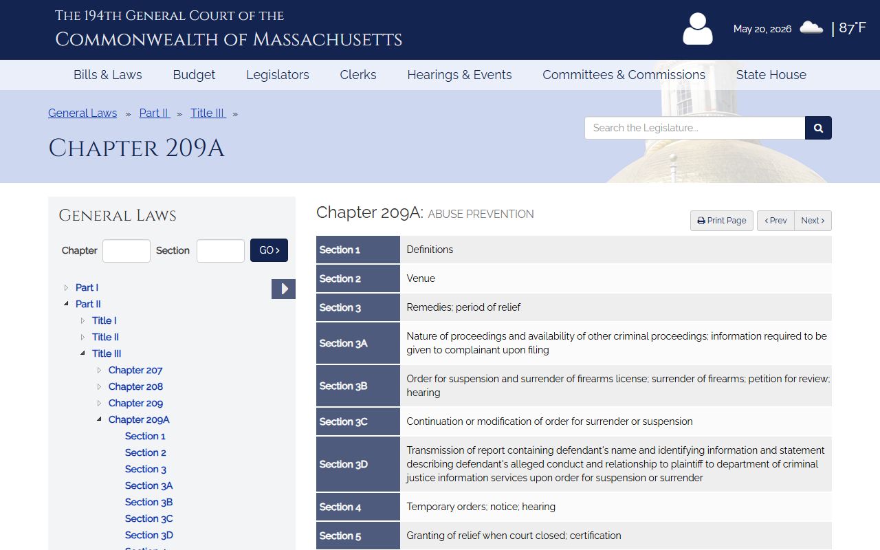 Essex County warrant records and abuse prevention orders under Massachusetts law