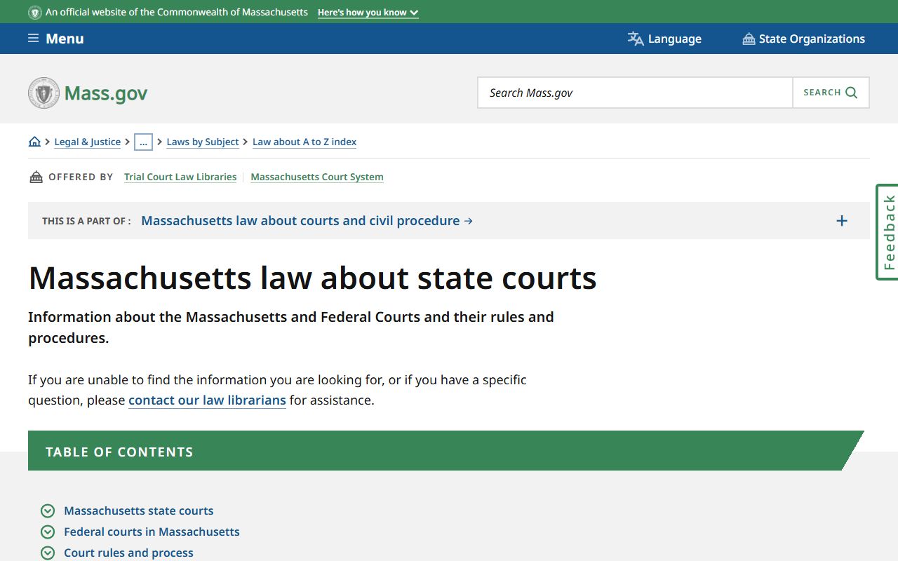 Massachusetts court hierarchy for Essex County court dockets and records